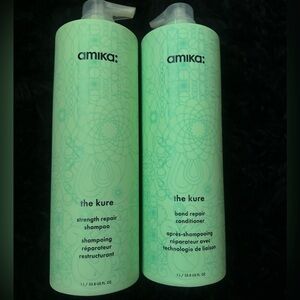 Amika The Kure Shampoo and Conditioner Liter Set